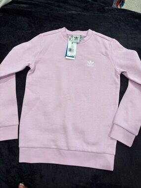 adidas Pastel Pink Trefoil Pullover Sweatshirt
